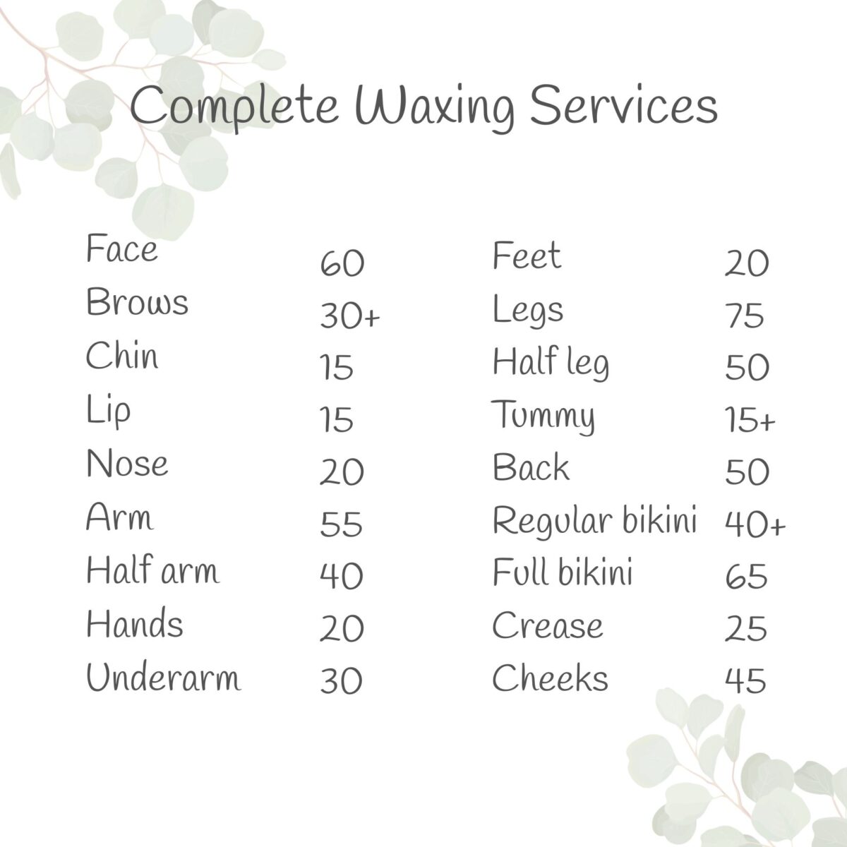 Waxing Services at Serene Retreat by dMarie